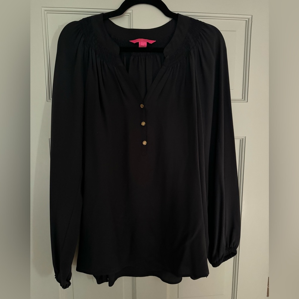 EUC Lilly Pulitzer Elsa Top Black Large